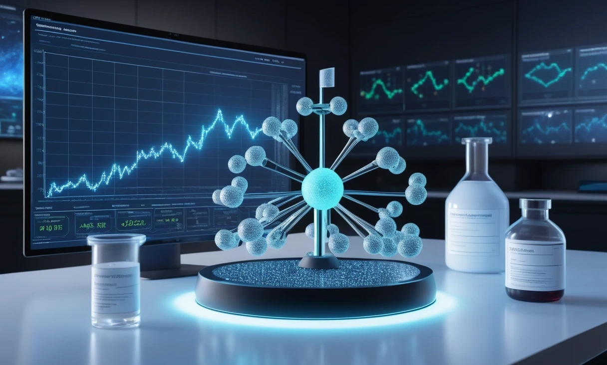 hightech laboratory setting showing 0 1