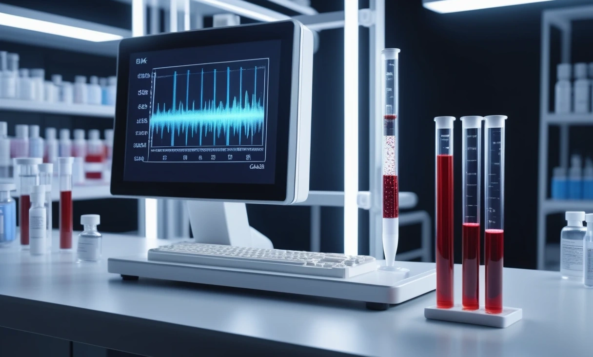 hightech medical laboratory showing 0