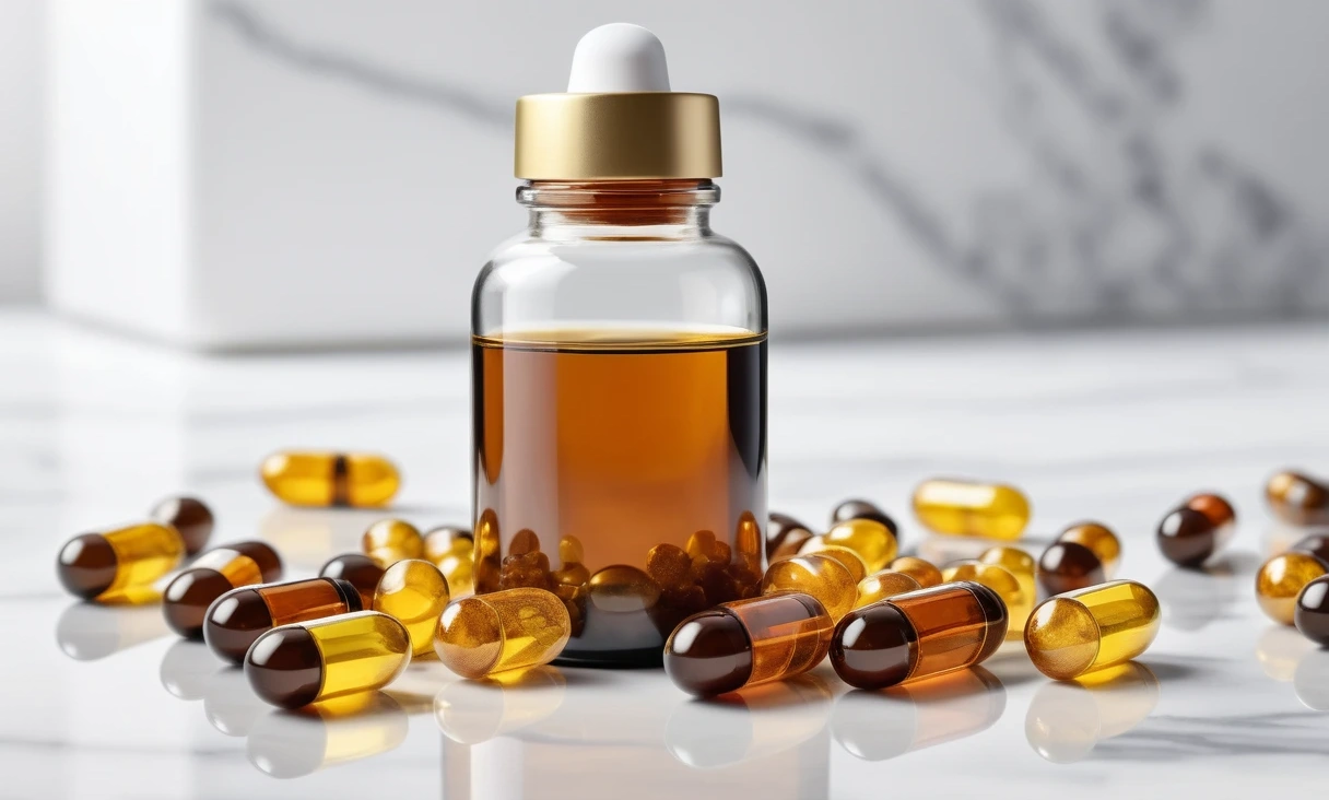 wide shot various vitamin 0