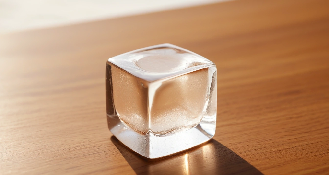 crystal clear ice cube vintage metal the 1