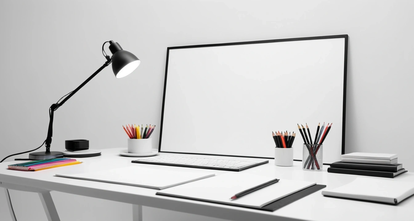이상 신호 - 간질성 방광염 통증 신호와 의료 서비스 권리 확보 (concept of concept signal, a clean minimalist workspace, organized colorful stationery, productivity aesthetic, no people)