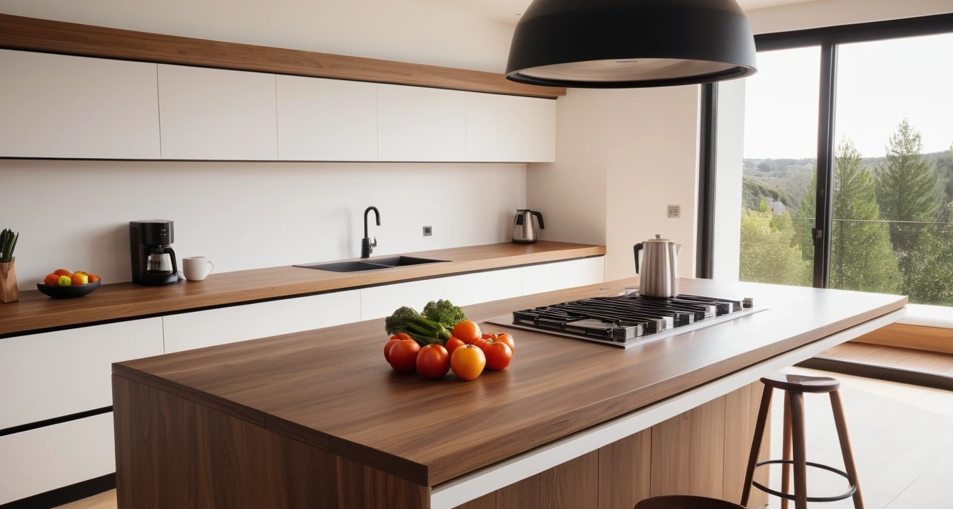 마그네슘 - 마그네슘 제형별 체내 흡수 속도 비교 (concept of magnesium, a pristine modern kitchen island, fresh vegetables, aesthetic coffee maker, no people)