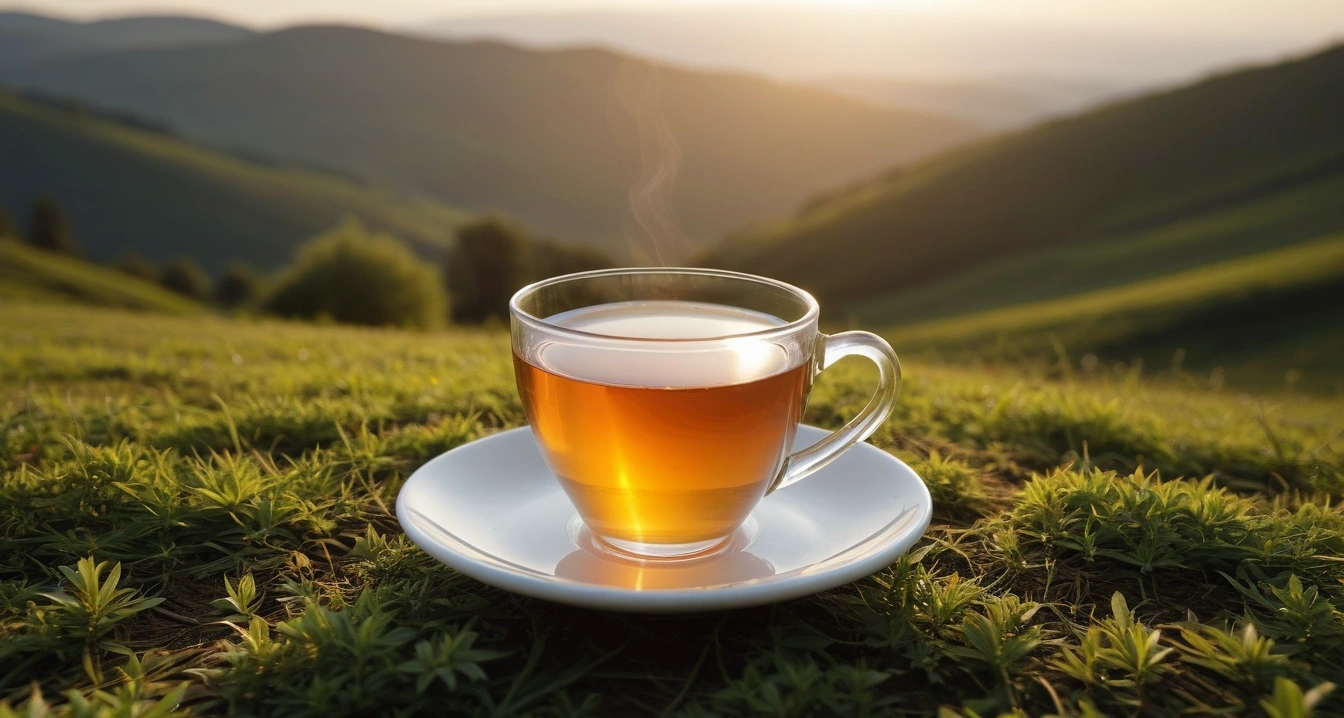 스케일링 - 스케일링 주기 방치가 초래하는 집중 관리적 개입 (concept of scaling, close-up of a modern digital thermometer and a warm cup of herbal tea, health recovery, no people)