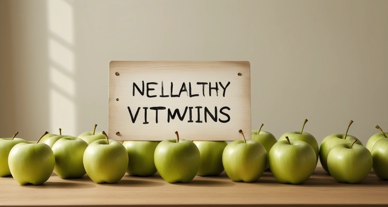 기미 - 사기 피해 방지를 위한 쇼핑 보안 및 결제 안전 가이드 (concept of sign, a neat arrangement of healthy daily vitamins and fresh green apples, wellness concept, no people)