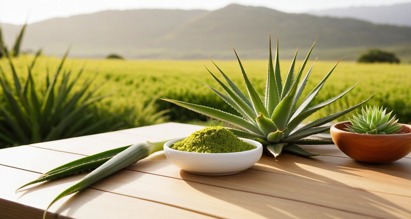 concept of aloe vera leaf with soothing 1