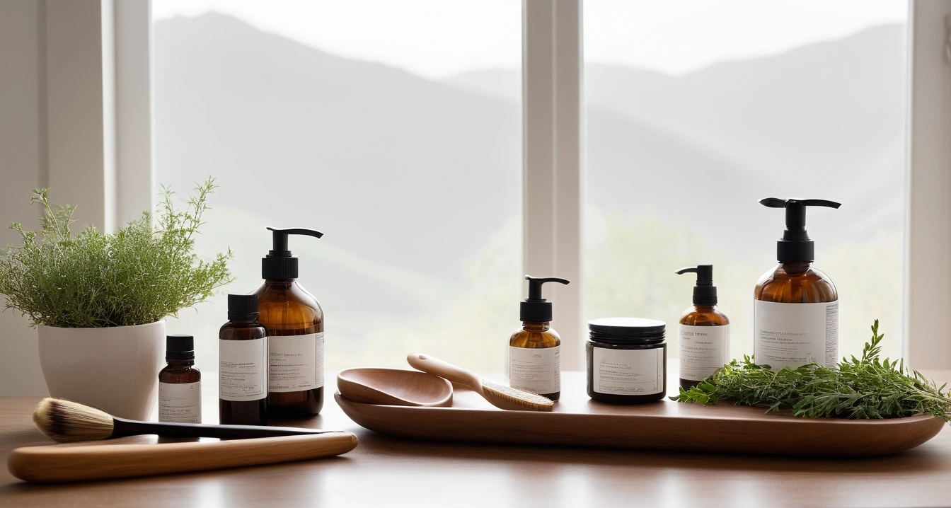 concept of luxurious hair care products 1
